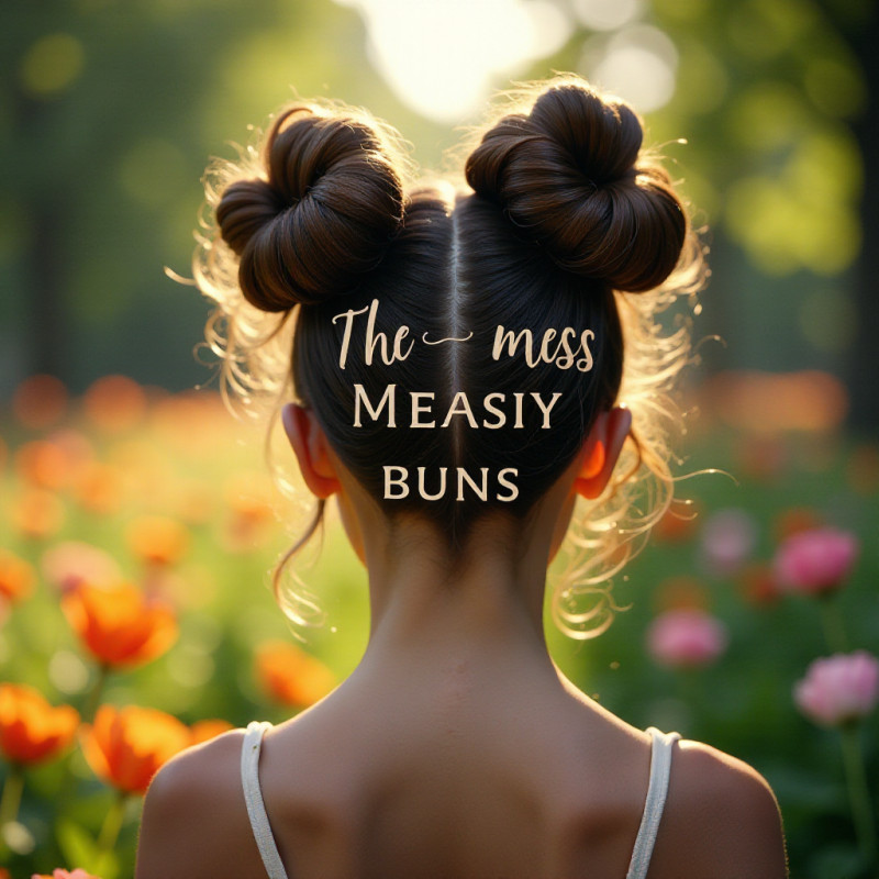 Beautiful quote artwork about messy buns.